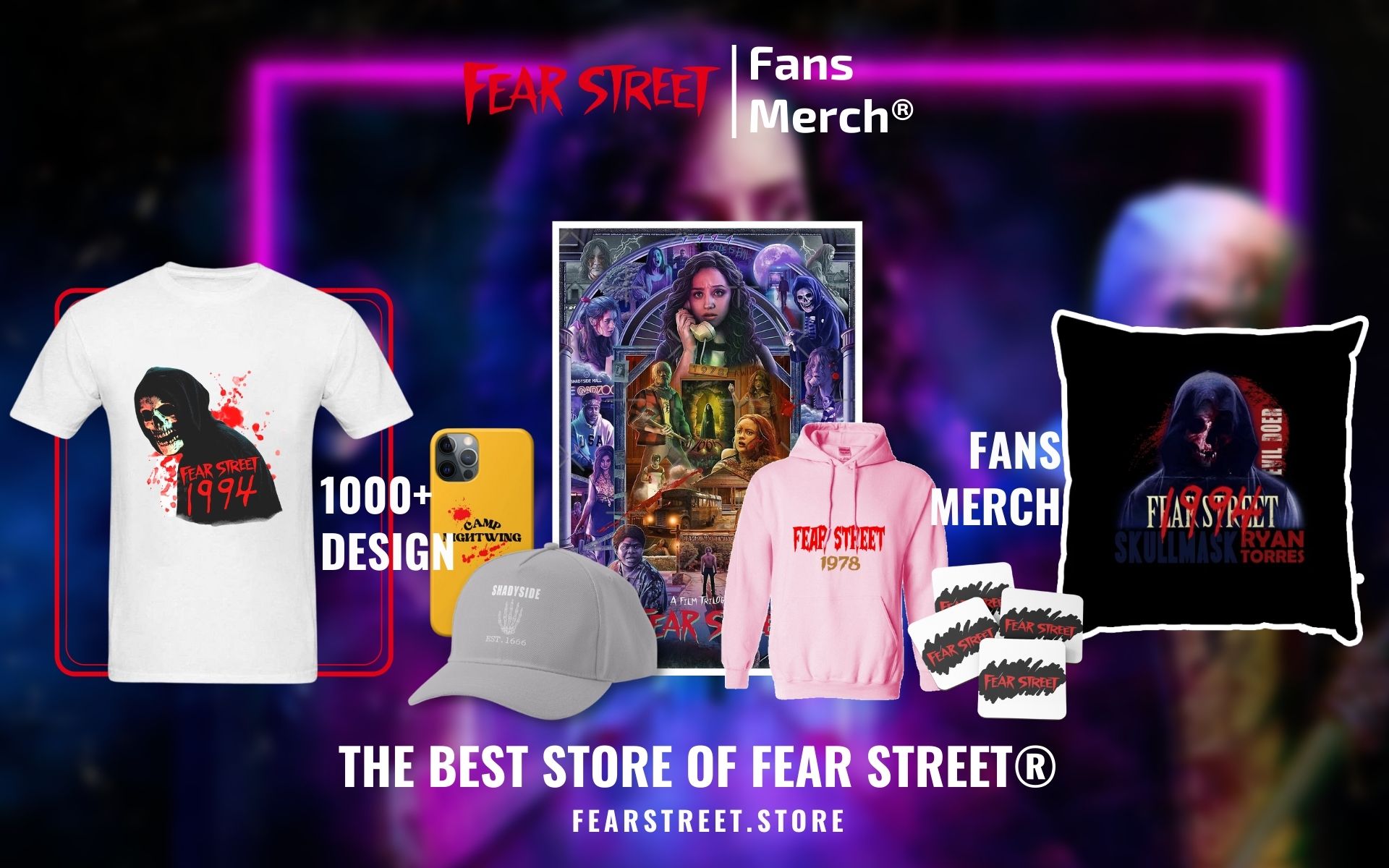 Biểu ngữ web hàng hóa Fear Street - Cửa hàng Fear Street