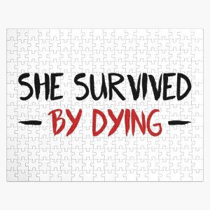Fear Street Quote - She Survived By Dying Jigsaw Puzzle RB0309 product Offical Fear Street Merch